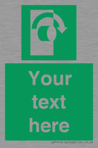 Custom Turn Clockwise Sign